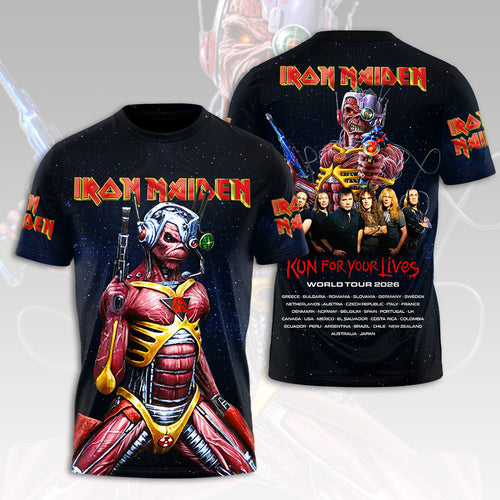 Iron Maiden 2026 World Tour 3D Apparel – HOATT16612