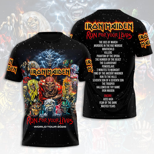 Iron Maiden 2026 World Tour 3D Apparel – HOATT17163