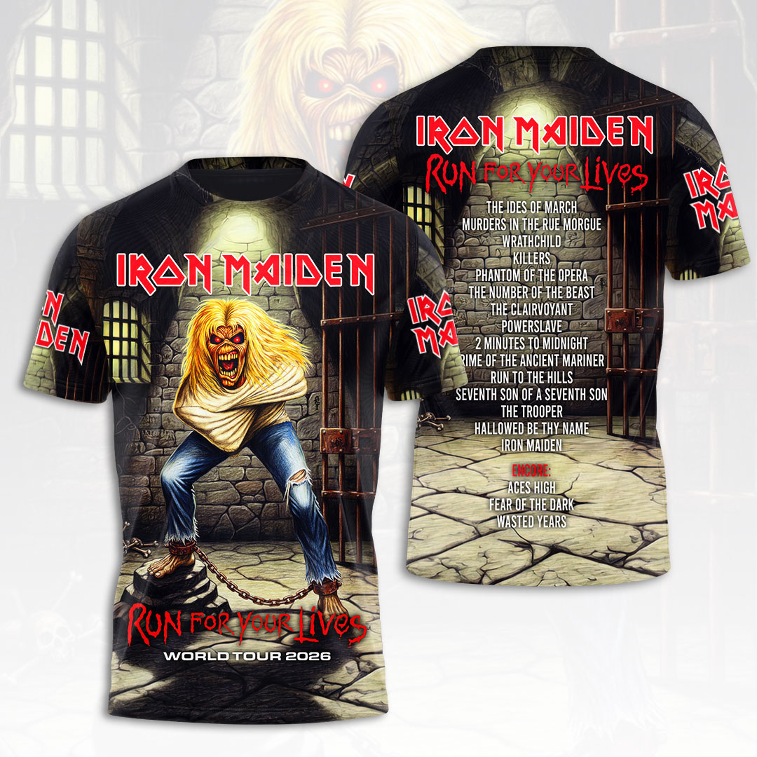 Iron Maiden 2026 World Tour 3D Apparel – HOATT17795