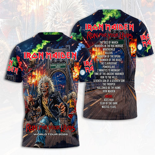 Iron Maiden 2026 World Tour 3D Apparel – HOATT17833