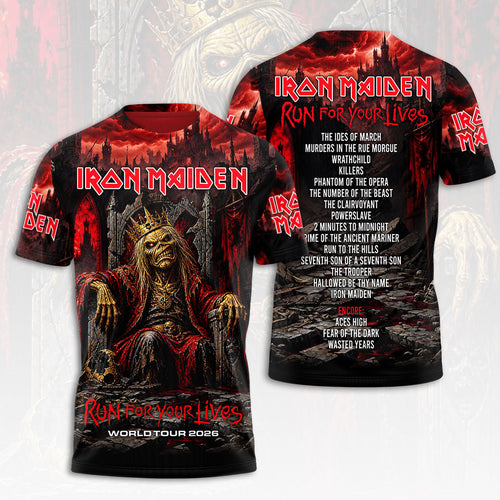 Iron Maiden 2026 World Tour 3D Apparel – HOATT17835