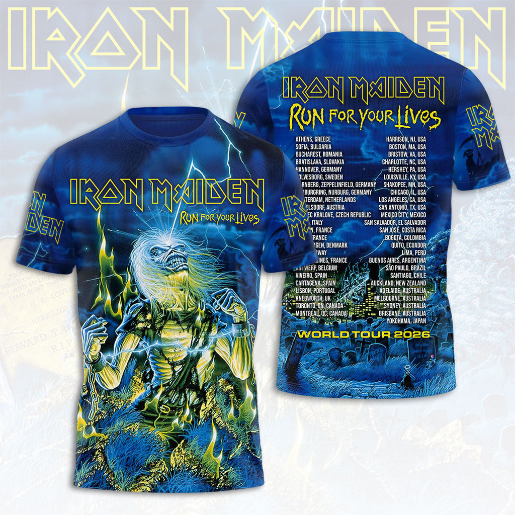 Iron Maiden 2026 World Tour 3D Apparel – HOATT17866