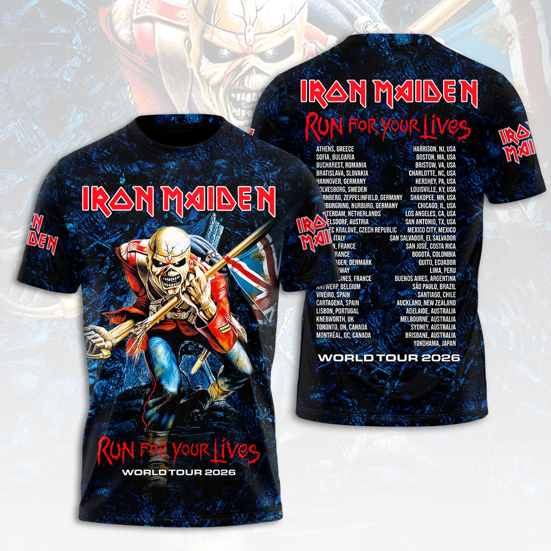 Iron Maiden 2026 World Tour 3D Apparel – HOATT17867