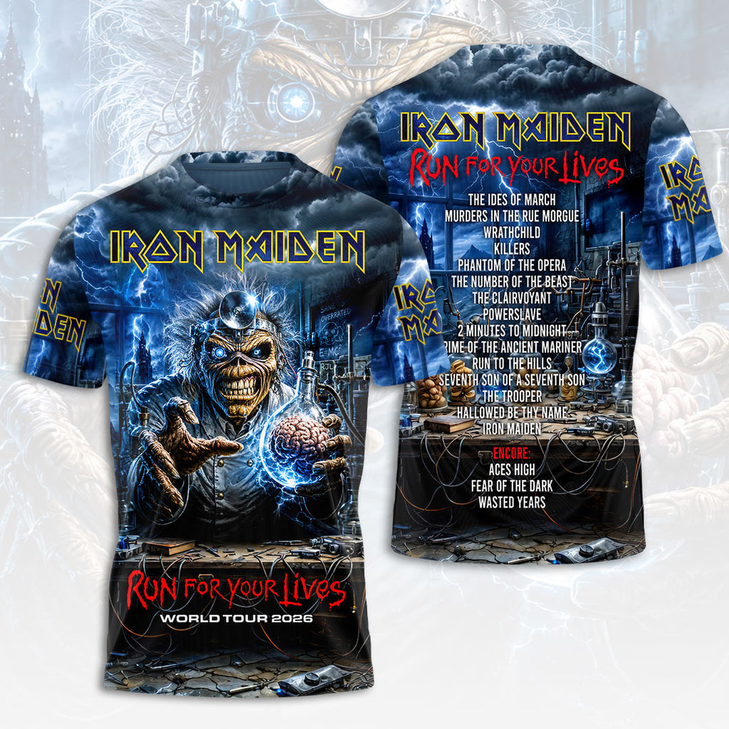 Iron Maiden 2026 World Tour 3D Apparel – HOATT18033