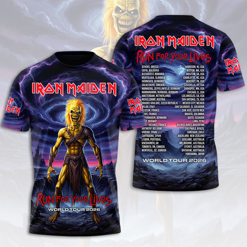 Iron Maiden 2026 World Tour 3D Apparel – HOATT18054