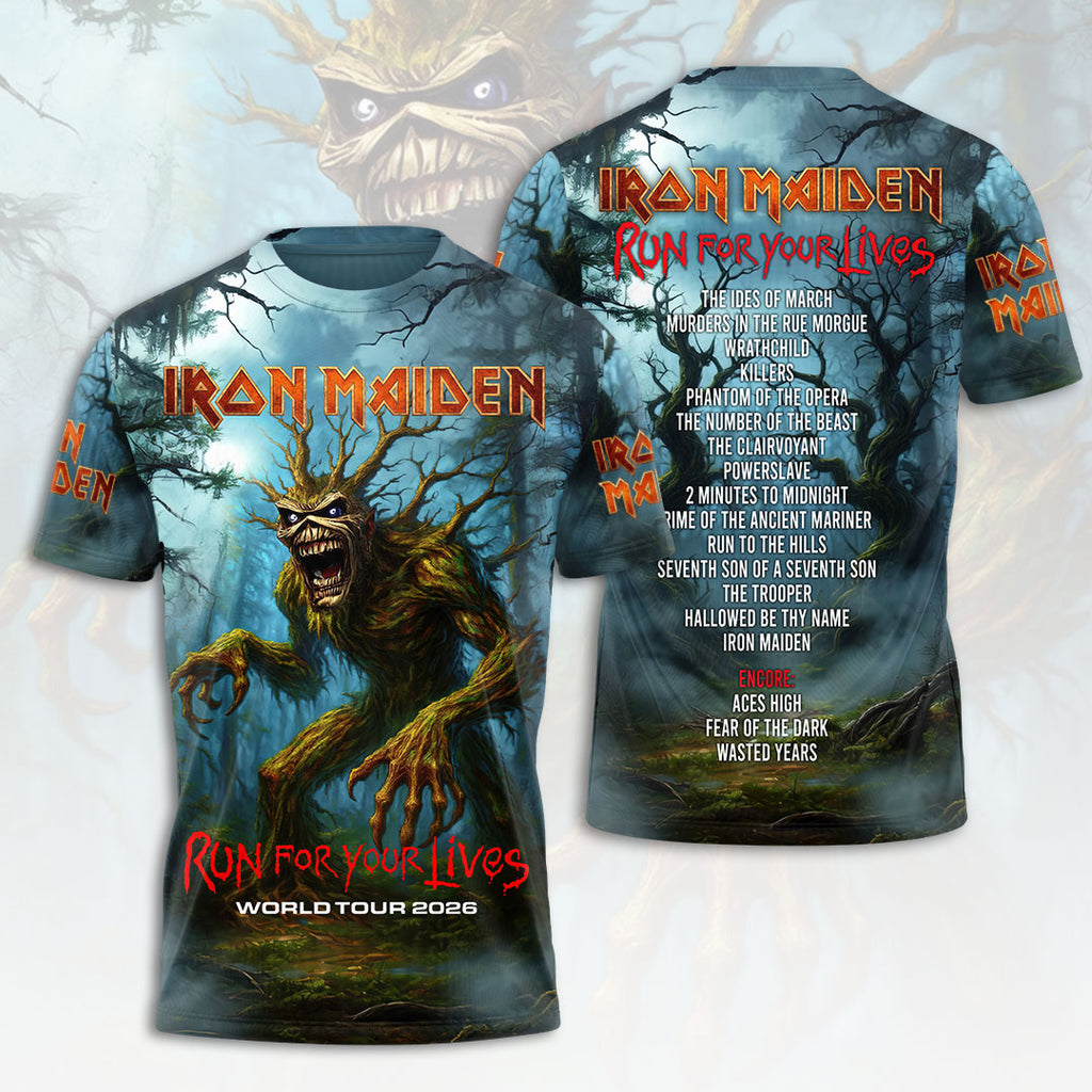 Iron Maiden 2026 World Tour 3D Apparel – HOATT18332