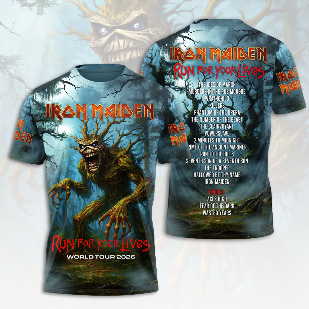 Iron Maiden 2026 World Tour 3D Apparel – HOATT18332