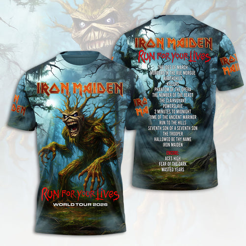 Iron Maiden 2026 World Tour 3D Apparel – HOATT18332