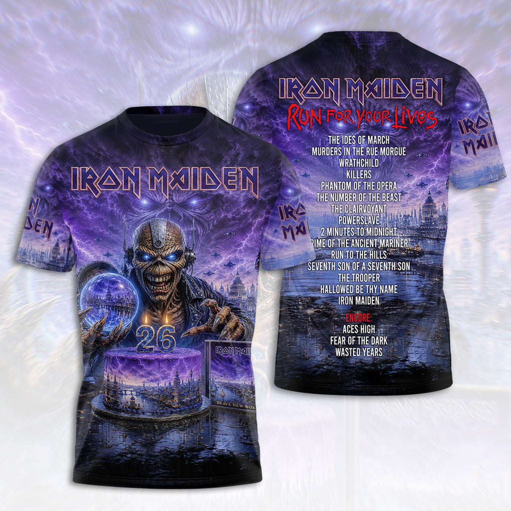 Iron Maiden 2026 World Tour 3D Apparel – HOATT18333