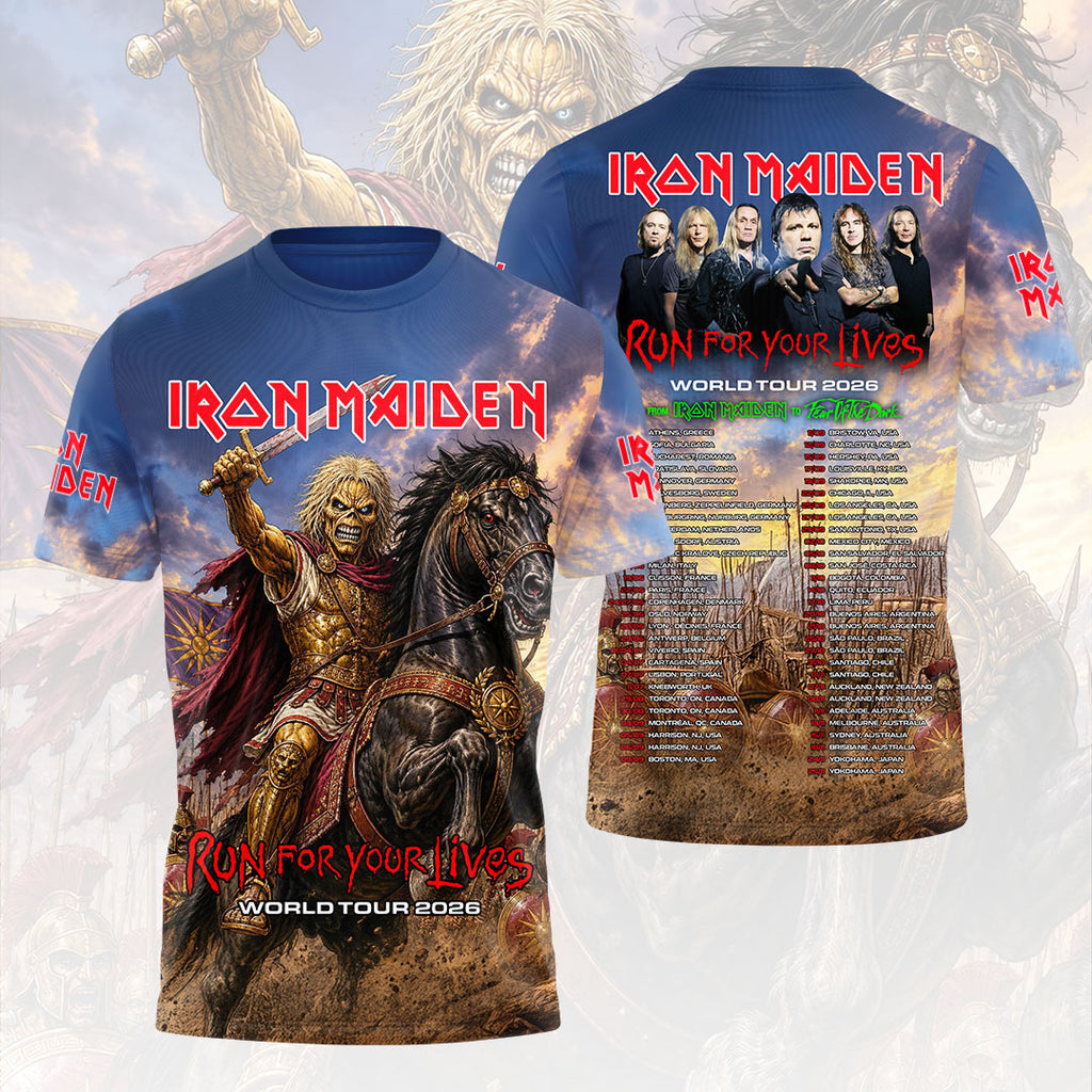 Iron Maiden 2026 World Tour 3D Apparel – HOATT18384