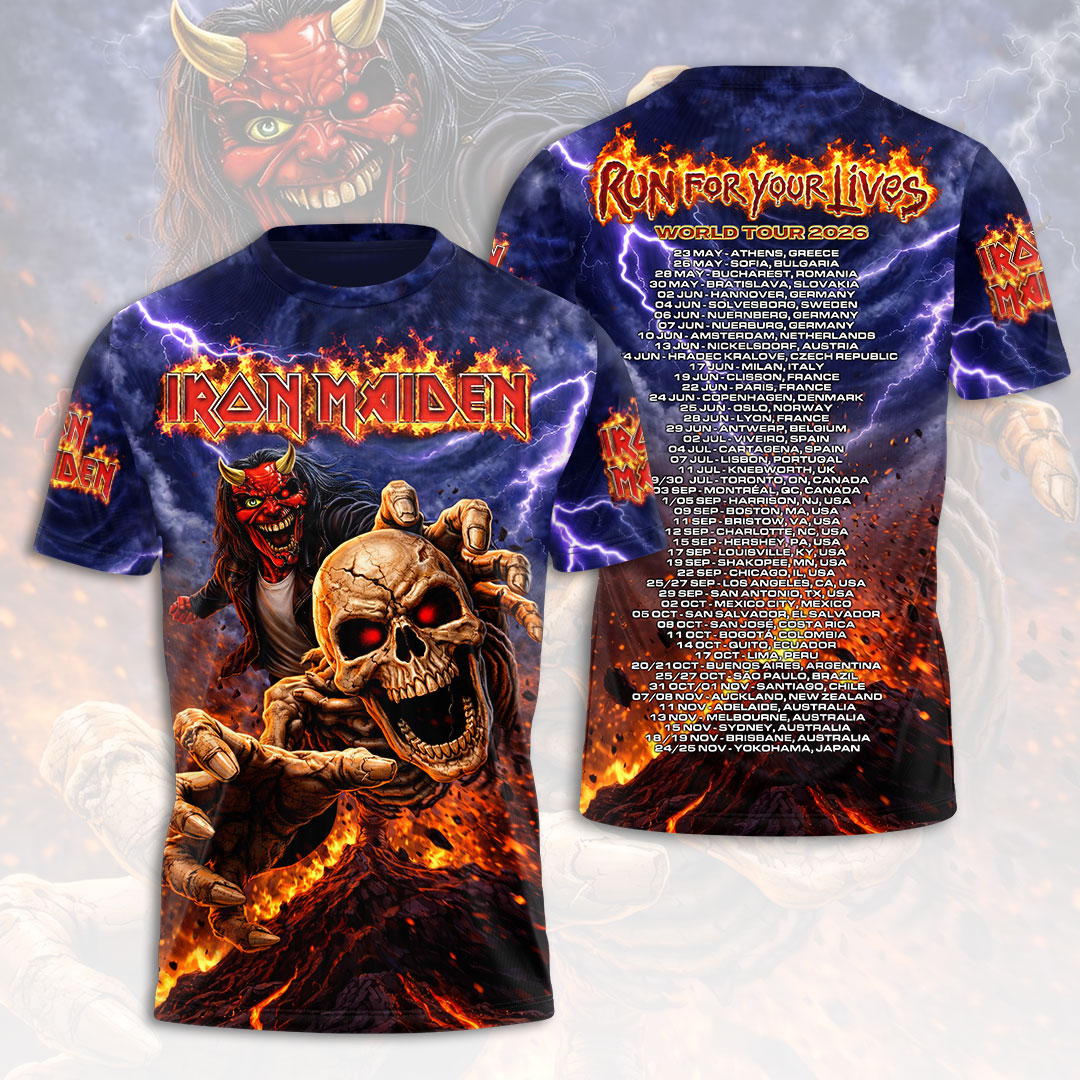 Iron Maiden 2026 World Tour 3D Apparel – HOATT18466