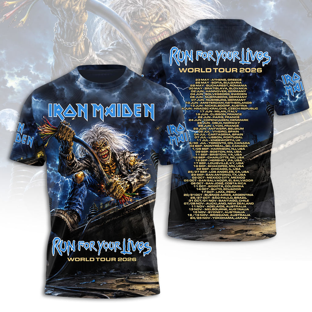Iron Maiden 2026 World Tour 3D Apparel – HOATT18563