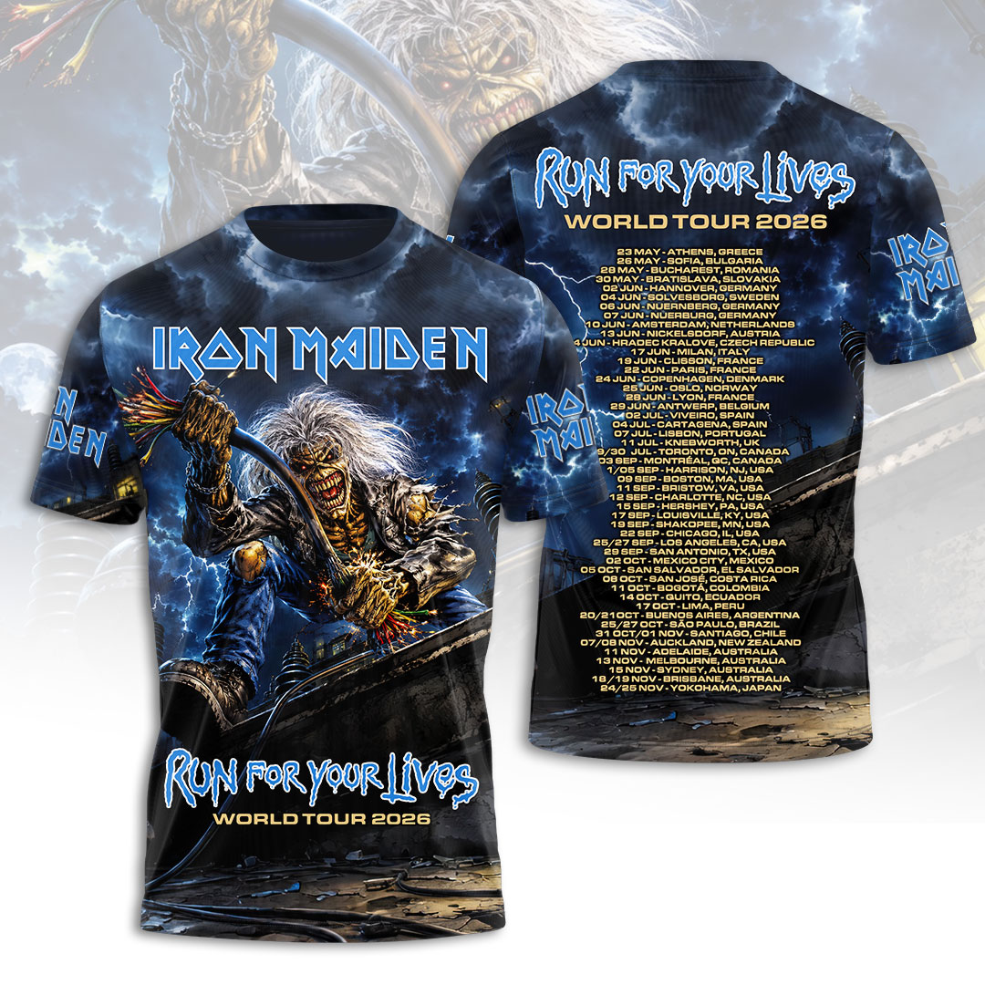 Iron Maiden 2026 World Tour 3D Apparel – HOATT18563