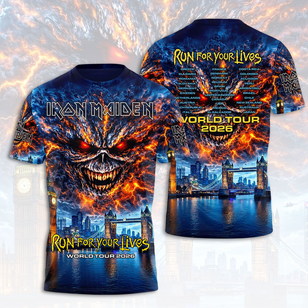 Iron Maiden 2026 World Tour 3D Apparel – HOATT18821