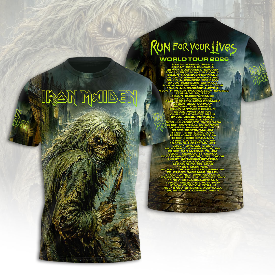 Iron Maiden 2026 World Tour 3D Apparel – HOATT19030
