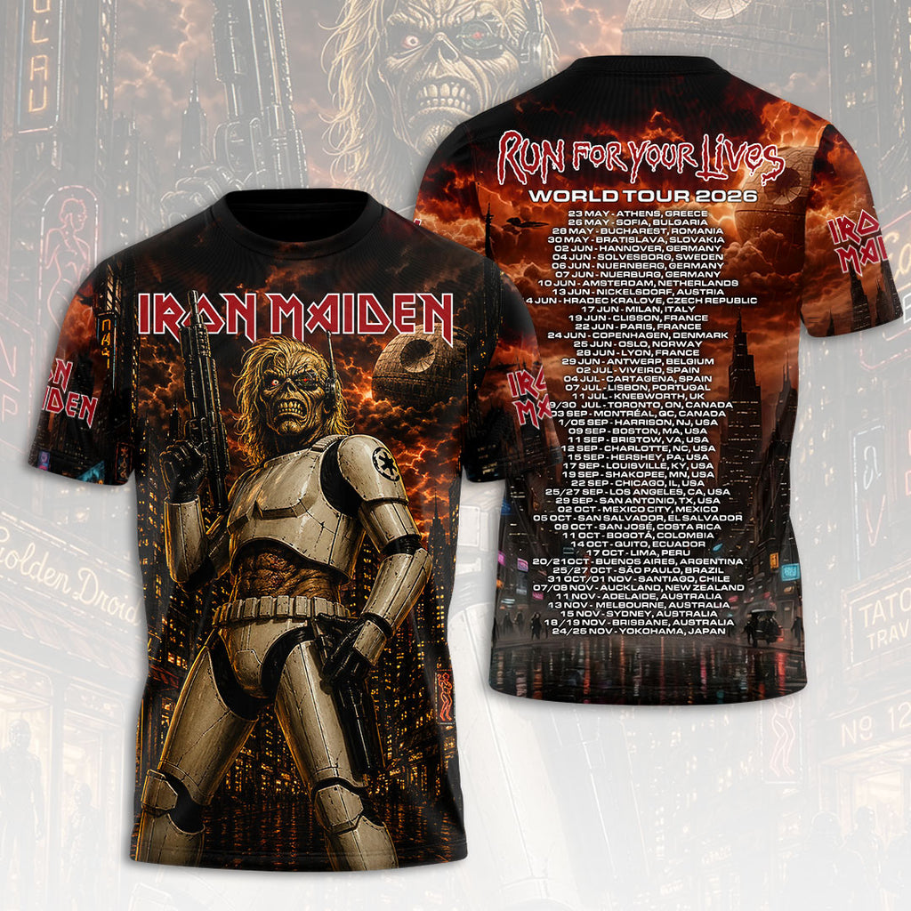 Iron Maiden 2026 World Tour 3D Apparel – HOATT19038