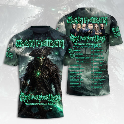 Iron Maiden 2026 World Tour 3D Apparel – HOATT19297