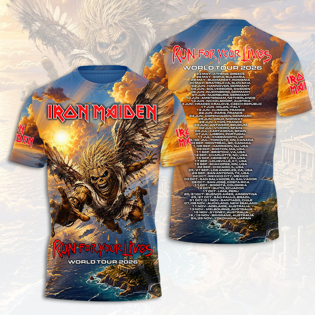 Iron Maiden 2026 World Tour 3D Apparel – HOATT19321