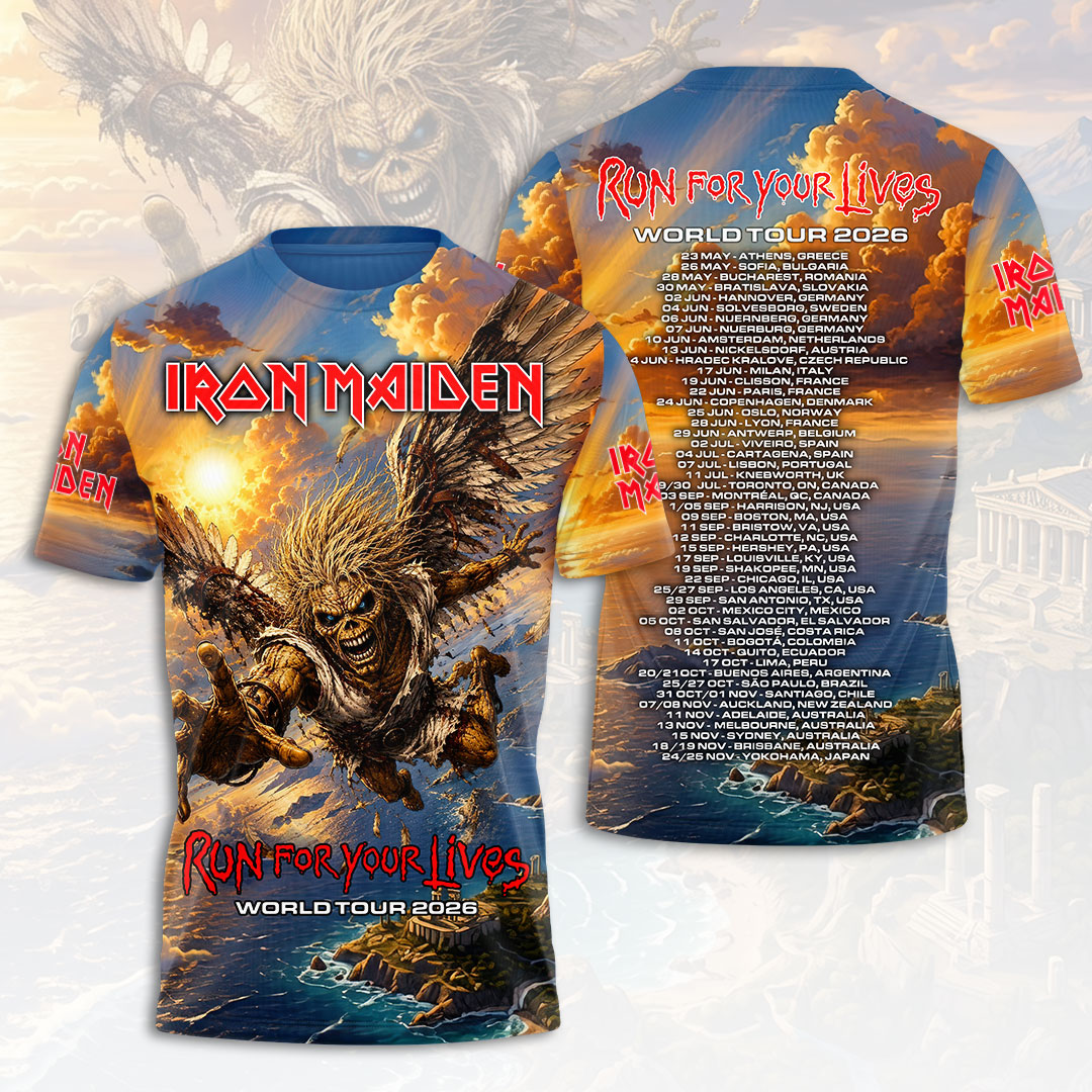 Iron Maiden 2026 World Tour 3D Apparel – HOATT19321