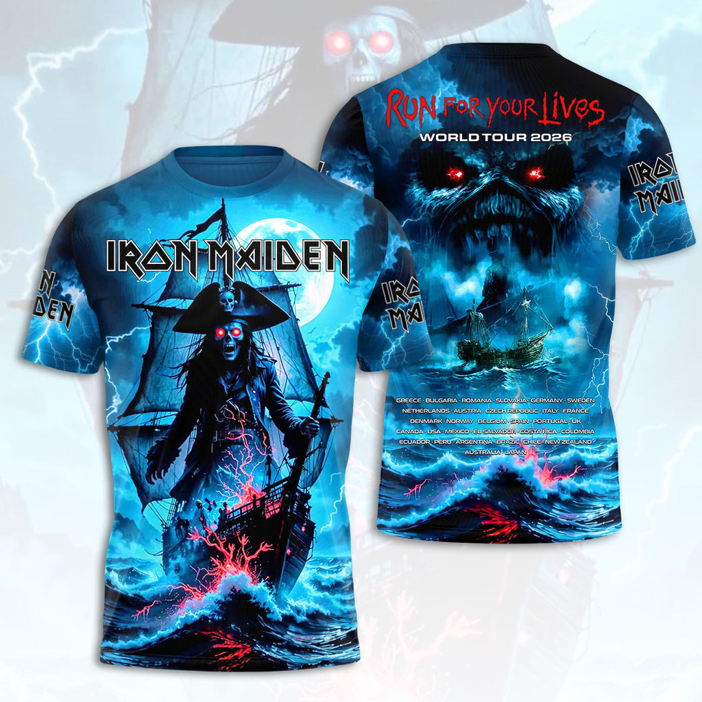 Iron Maiden 2026 World Tour 3D Apparel – HOATT19327