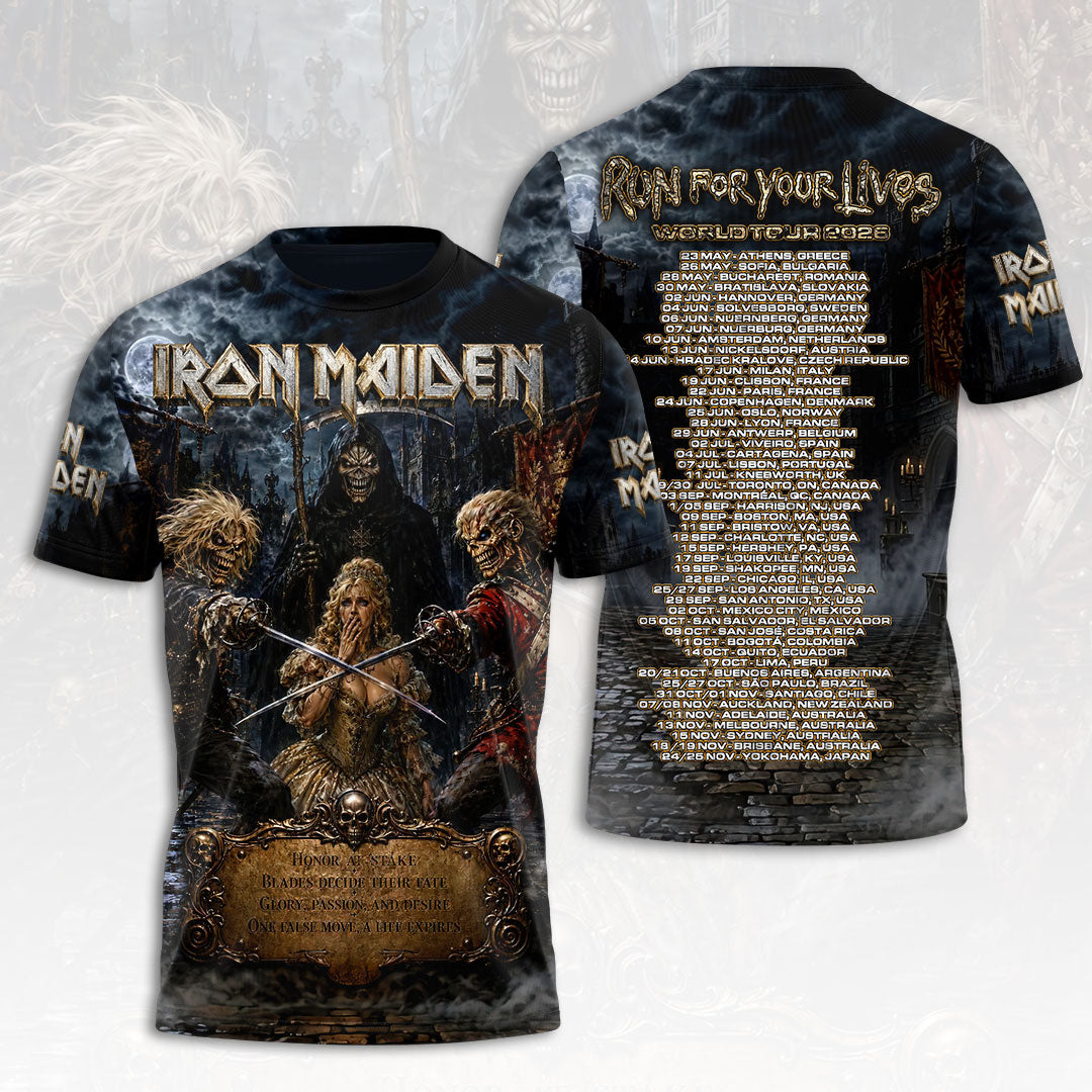 Iron Maiden 2026 World Tour 3D Apparel – HOATT19452