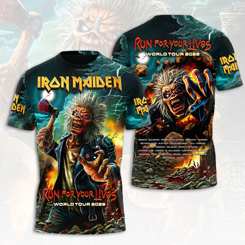 Iron Maiden 2026 World Tour 3D Apparel – HOATT19455