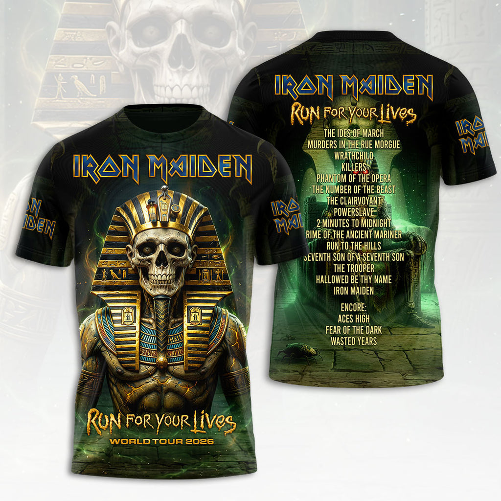 Iron Maiden 2026 World Tour 3D Apparel – HOATT19517