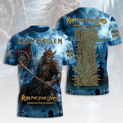 Iron Maiden 2026 World Tour 3D Apparel – HOATT19519