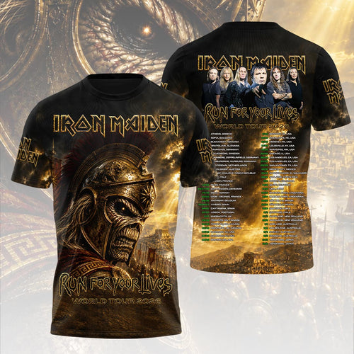 Iron Maiden 2026 World Tour 3D Apparel – HOATT19555