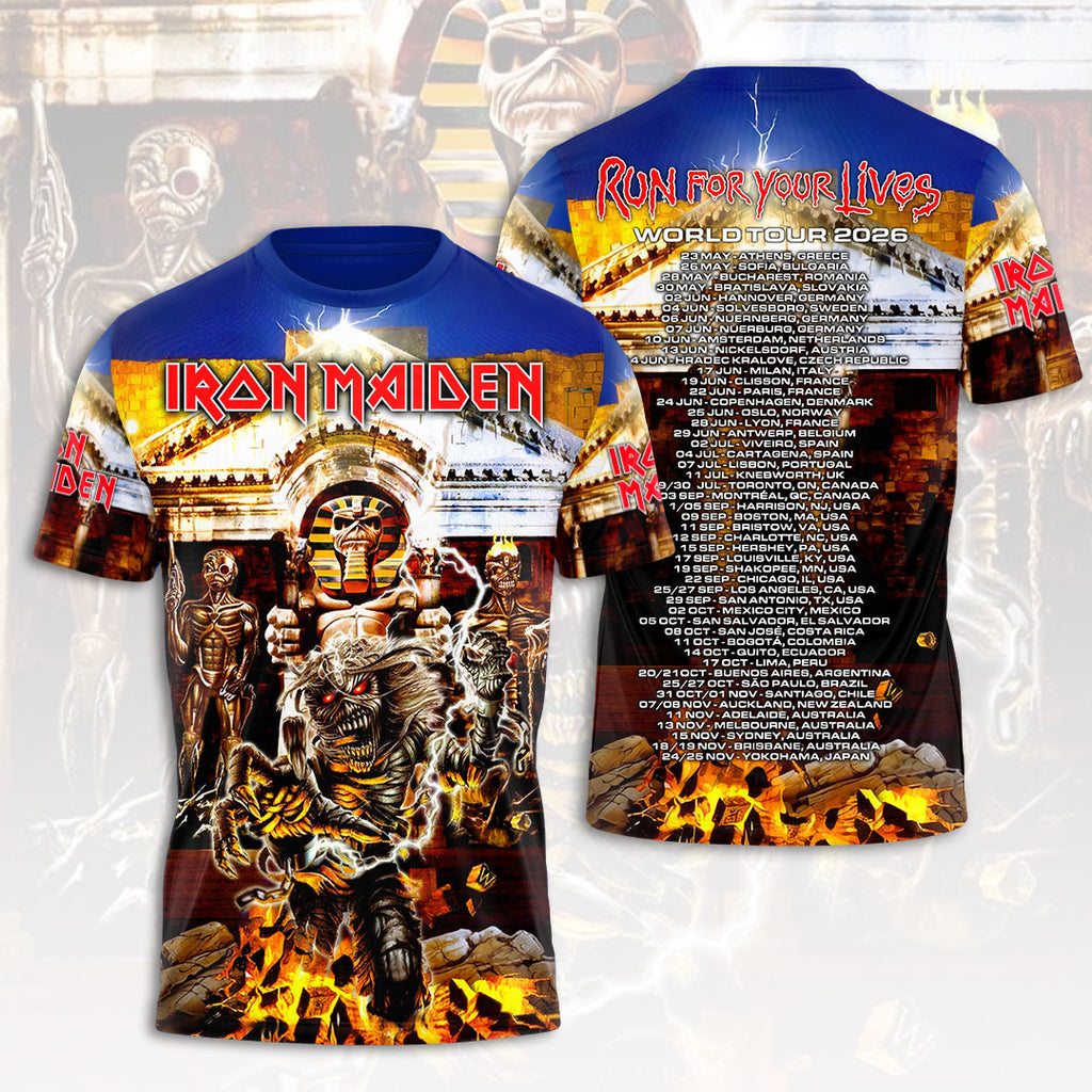 Iron Maiden 2026 World Tour 3D Apparel – HOATT19892