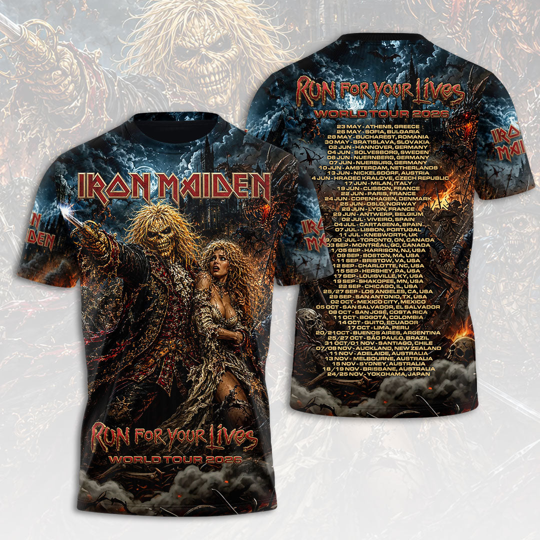 Iron Maiden 2026 World Tour 3D Apparel – HOATT20015