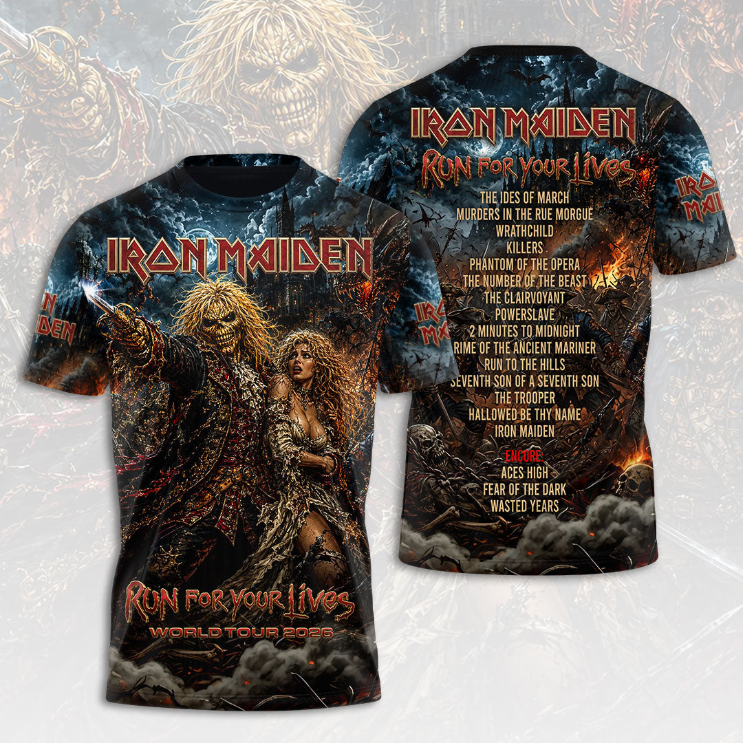 Iron Maiden 2026 World Tour 3D Apparel – HOATT20016