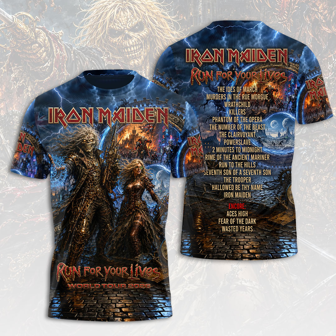 Iron Maiden 2026 World Tour 3D Apparel – HOATT20018