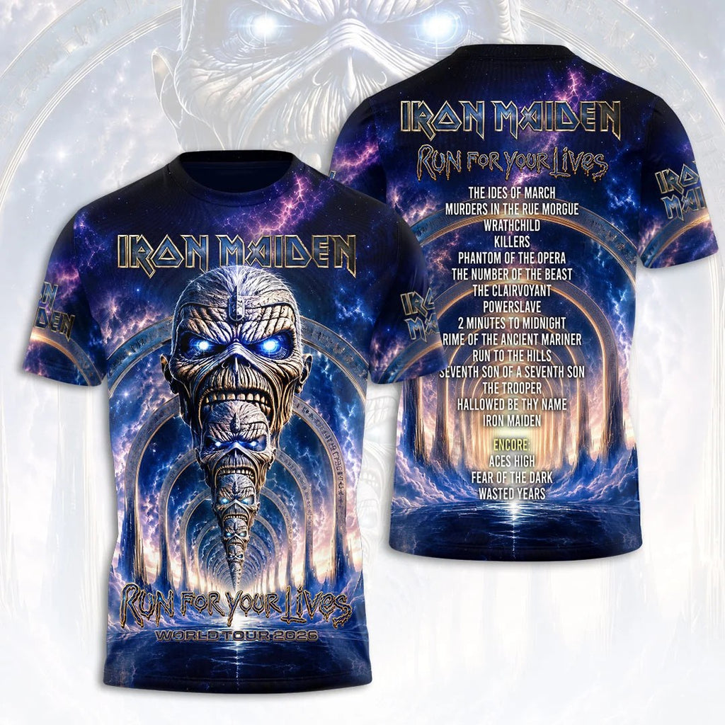 Iron Maiden 2026 World Tour 3D Apparel – HOATT20632