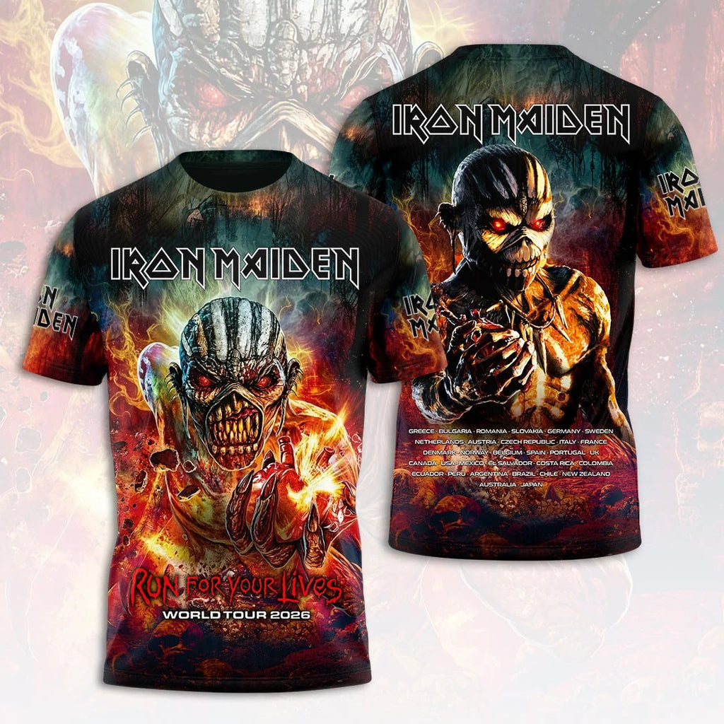 Iron Maiden 2026 World Tour 3D Apparel – HOATT21282