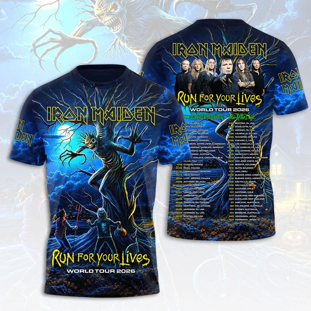 Iron Maiden 2026 World Tour 3D Apparel – HOATT21587