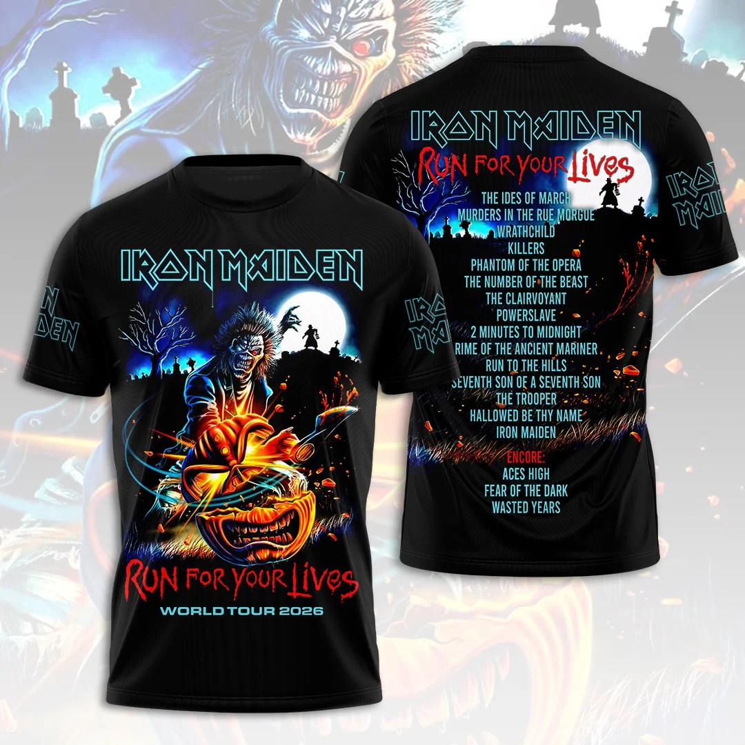 Iron Maiden 2026 World Tour 3D Apparel – HOATT21589