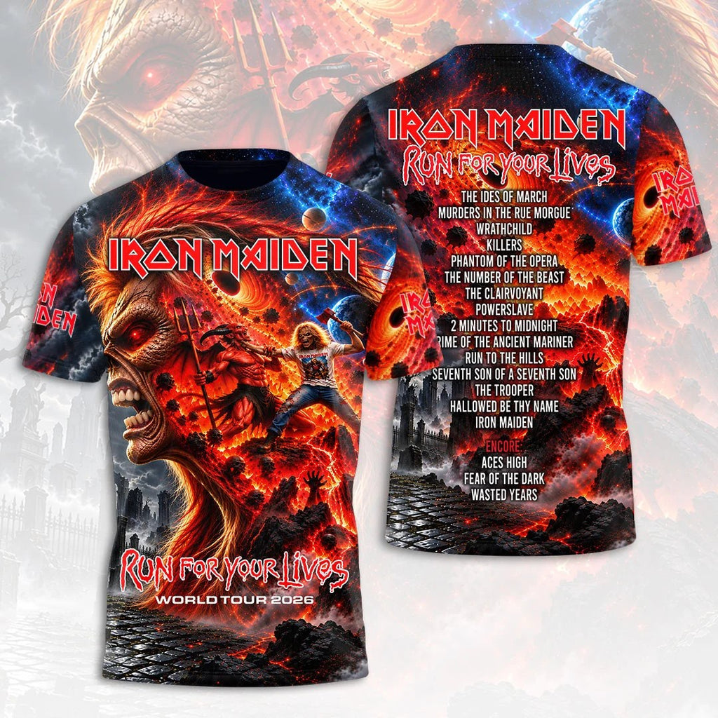 Iron Maiden 2026 World Tour 3D Apparel – HOATT26767
