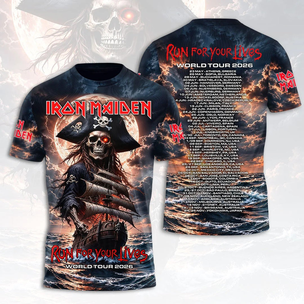 Iron Maiden 2026 World Tour 3D Apparel – HOATT26858