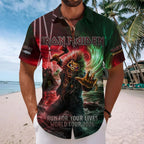 Iron Maiden 2026 World Tour Short Sleeve Button-Down Shirt – TMTHU9074