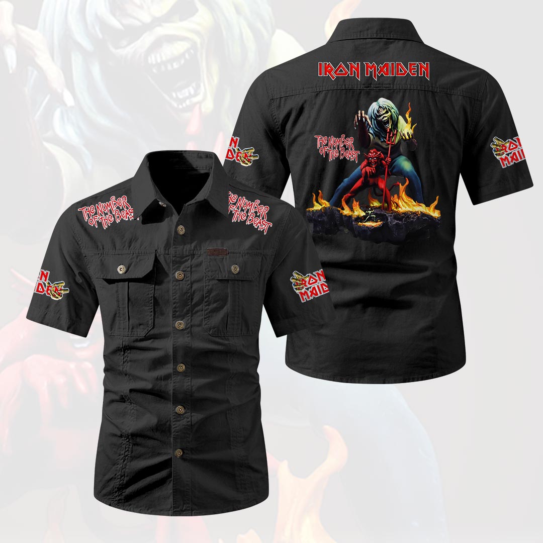 Iron Maiden 2D Short Sleeve Mechanic Shirt – HOATT20168