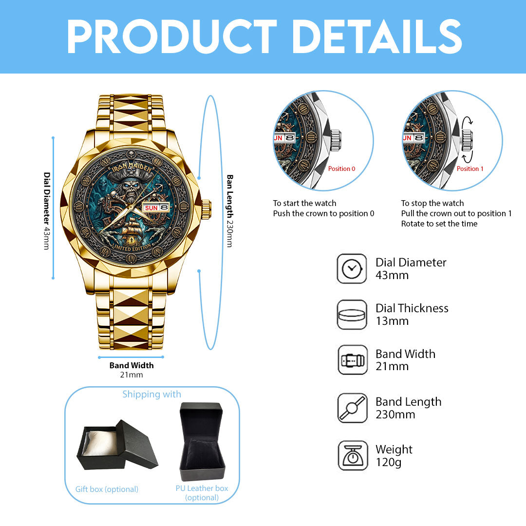 Iron Maiden 50th Anniversary Alloy Luxury Quartz Watch – TMTHU8054