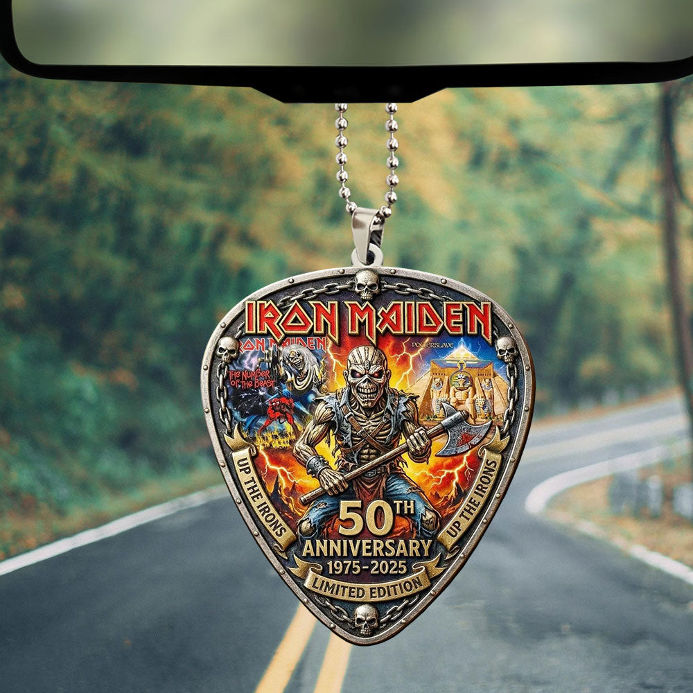 Iron Maiden 50th Anniversary Custom shape 2-sided Acrylic Car Ornament – MAITM15266