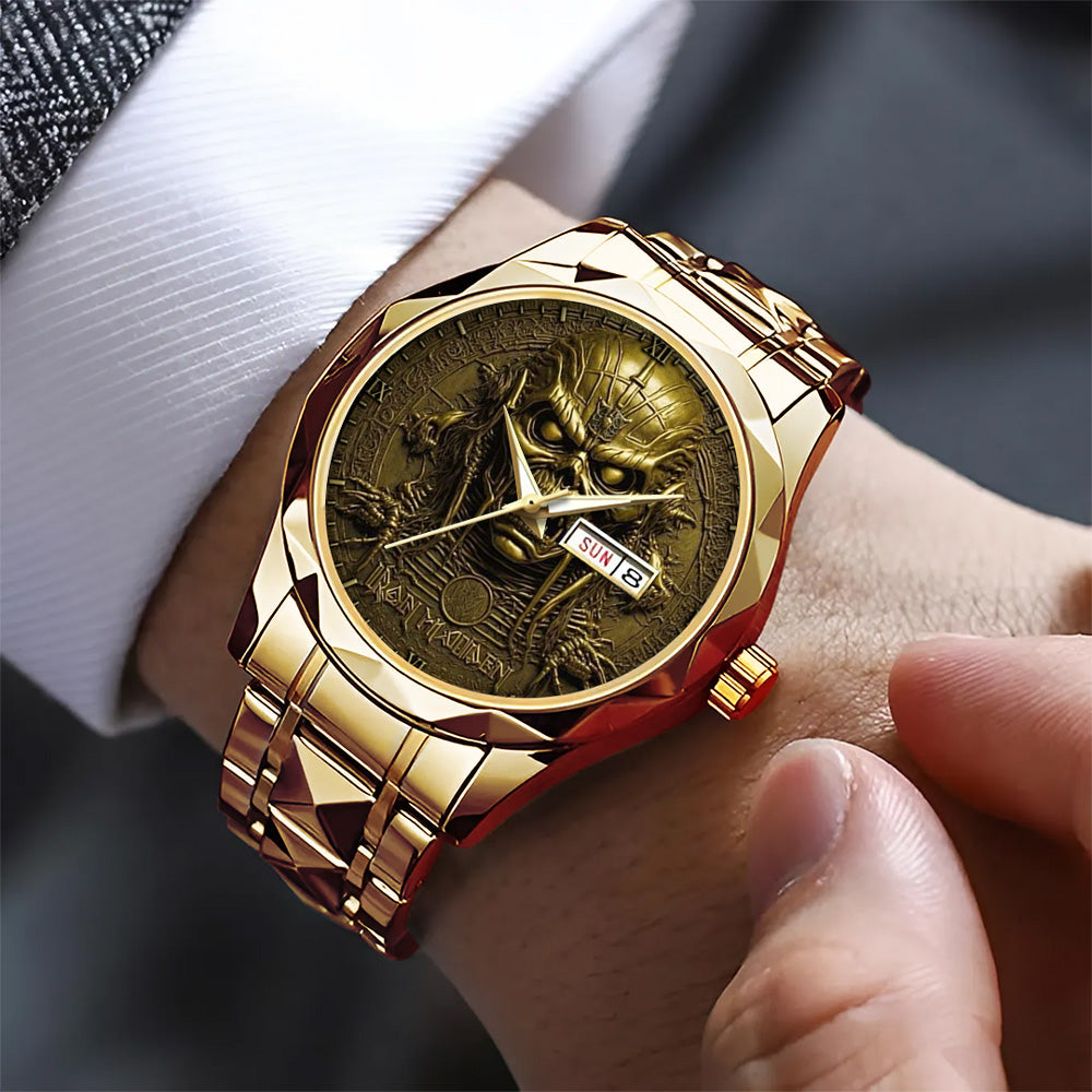 Iron Maiden Alloy Luxury Quartz Watch – GNE 3986