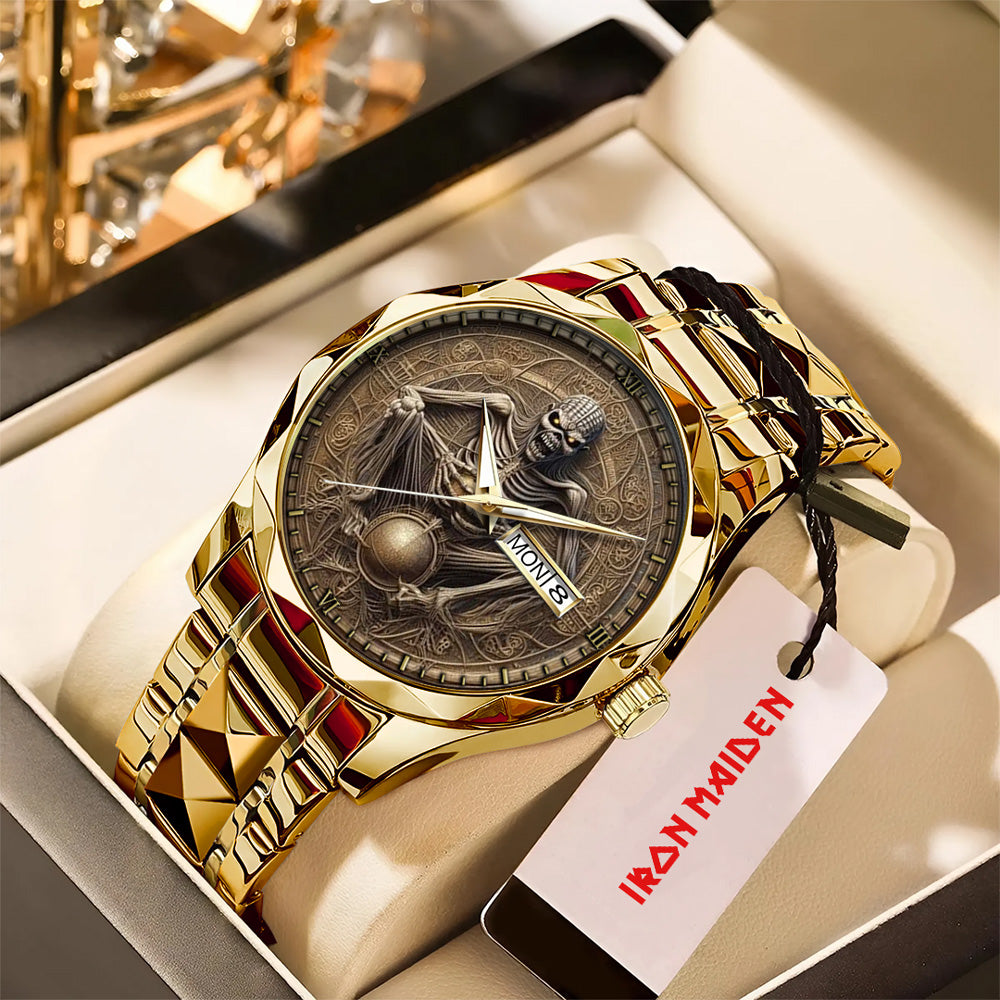Iron Maiden Alloy Luxury Quartz Watch – GNE 3987