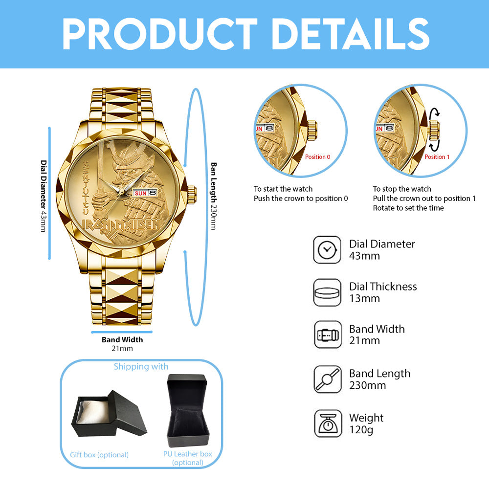 Iron Maiden Alloy Luxury Quartz Watch – HOATT 11675