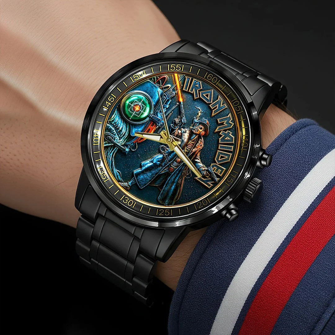 Iron Maiden Black Stainless Steel Watch – HOATT20782