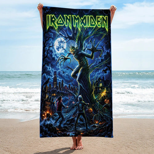 Iron Maiden Fear of the Dark Halloween Rectangle Beach Towel – TANTN26007