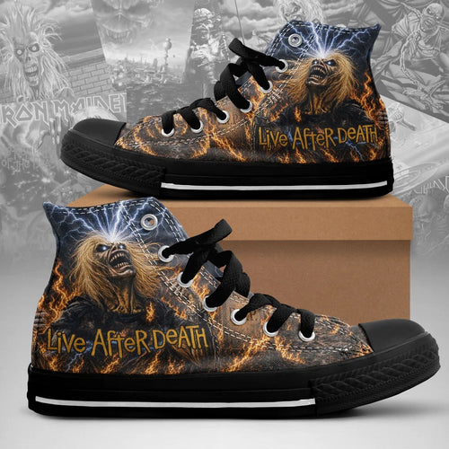 Iron Maiden Life After Death High Top Canvas Shoes – TMTHU9478