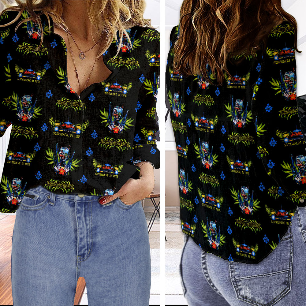 Iron Maiden 3D Women Linen Shirt – TANTN24629
